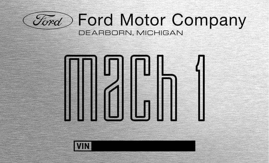 2021–2023 Mustang Mach 1 engraved chassis plate