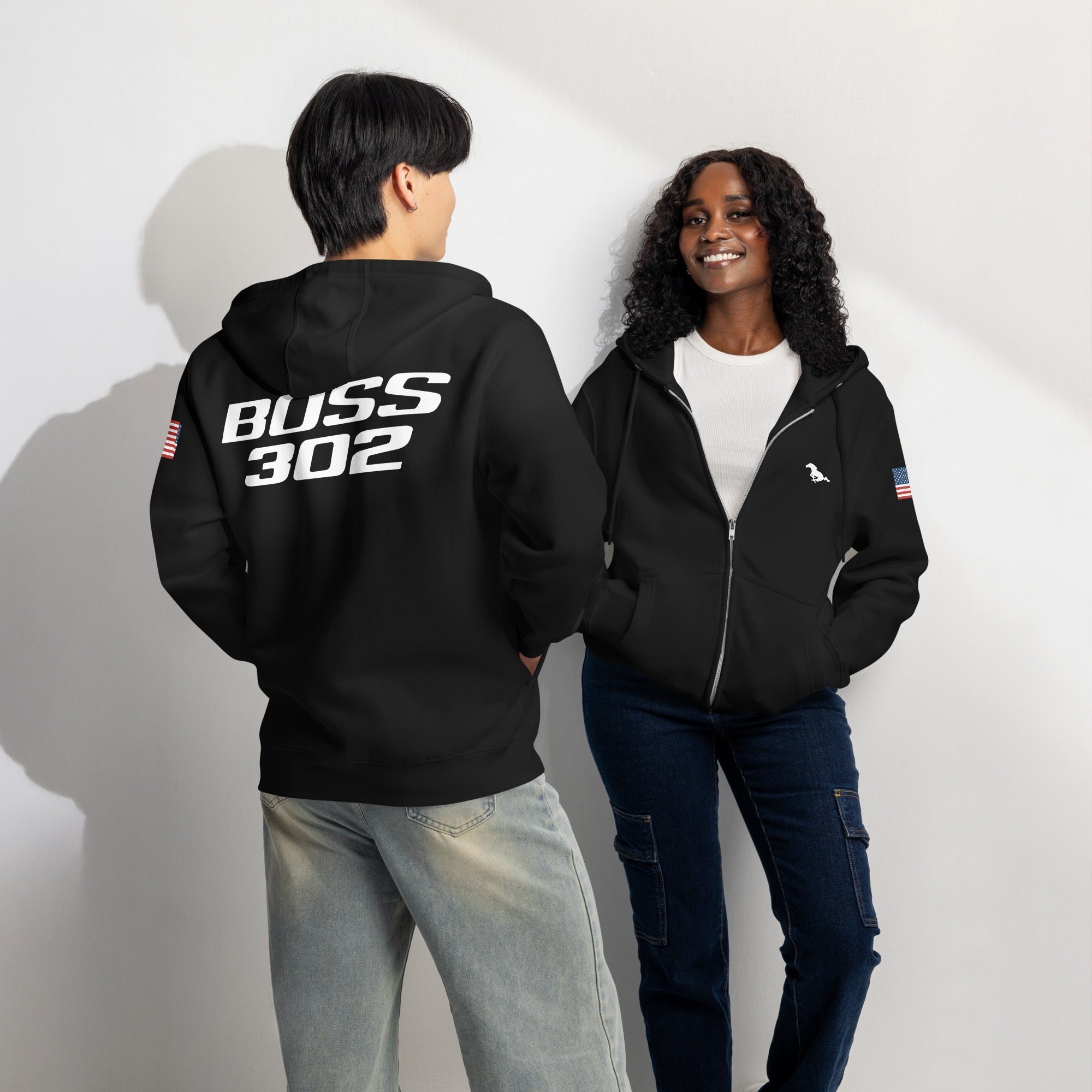 Mustang BOSS 302 Premium full zip hoodie – Fordimages