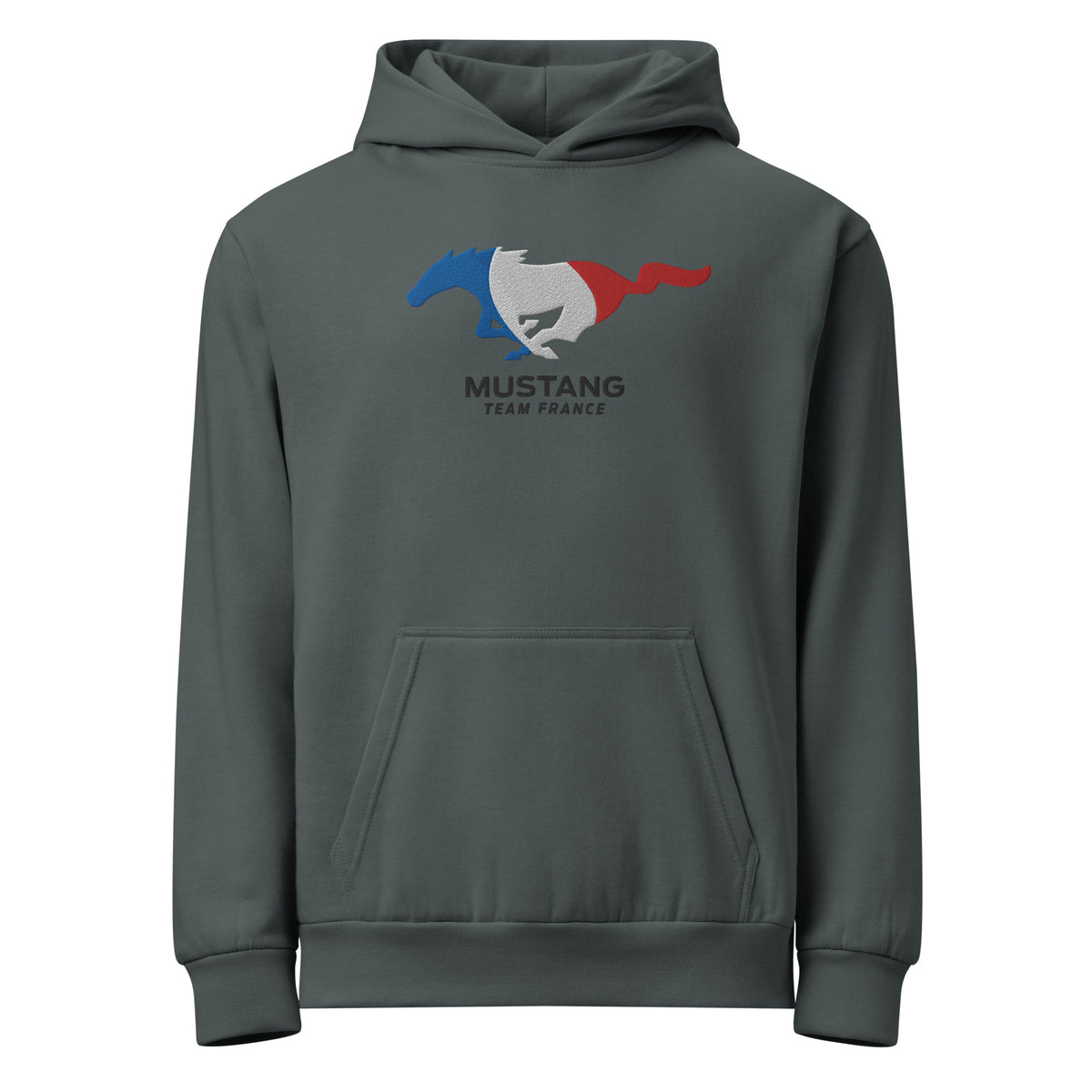 Mustang Team FRANCE embroidered Urban garment-dyed hoodie