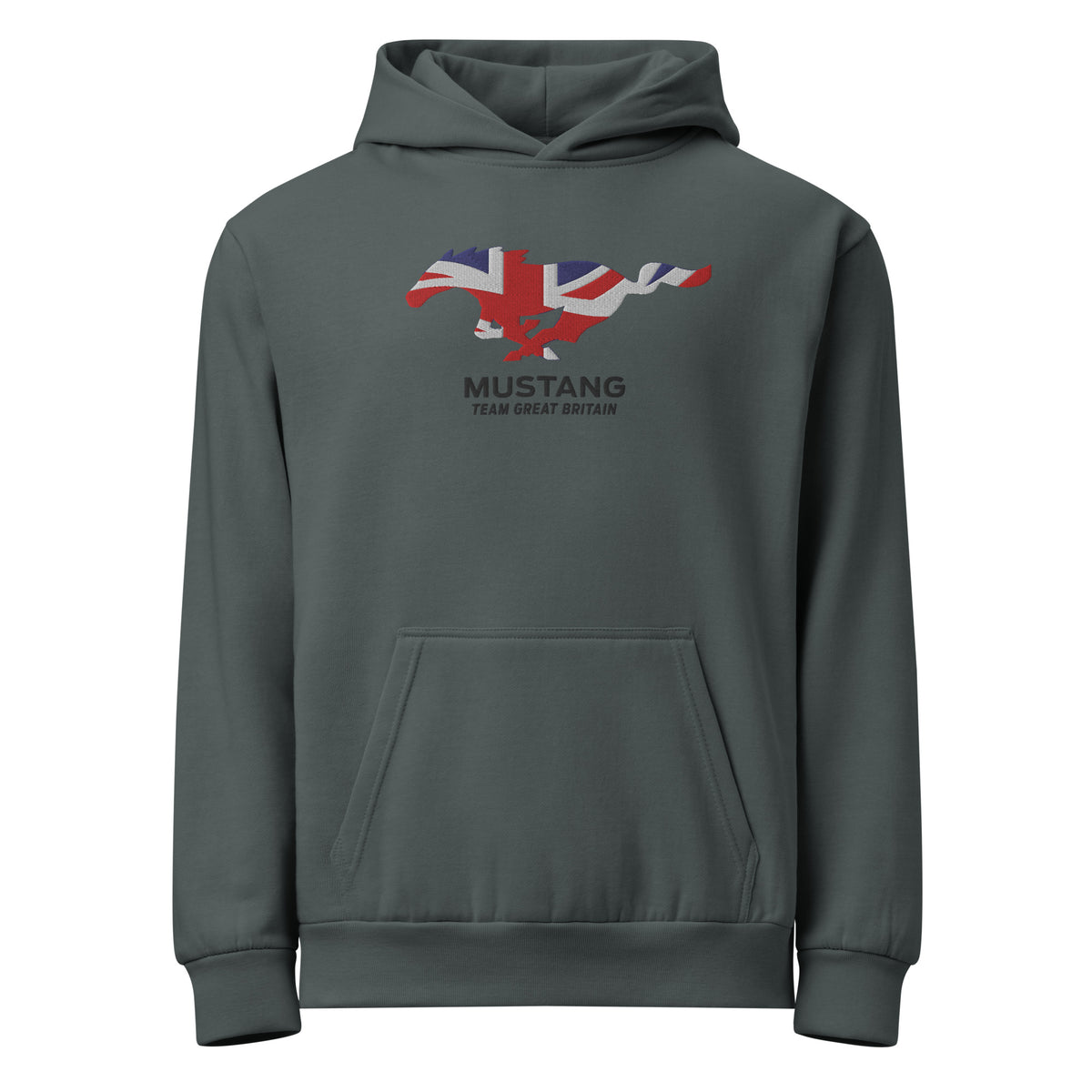 Mustang Team UK embroidered Urban garment-dyed hoodie