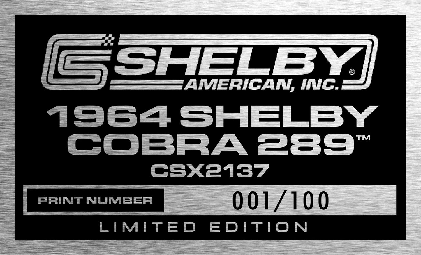 1964 Shelby Cobra 289-CSX2137 Collector's Edition (CSX2137)