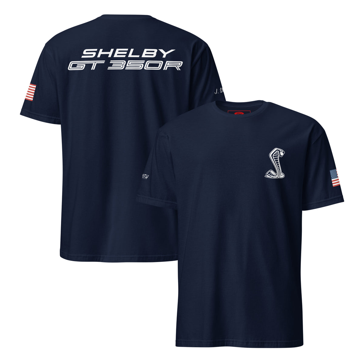 SHELBY GT350R Custom US Flag  T-Shirt
