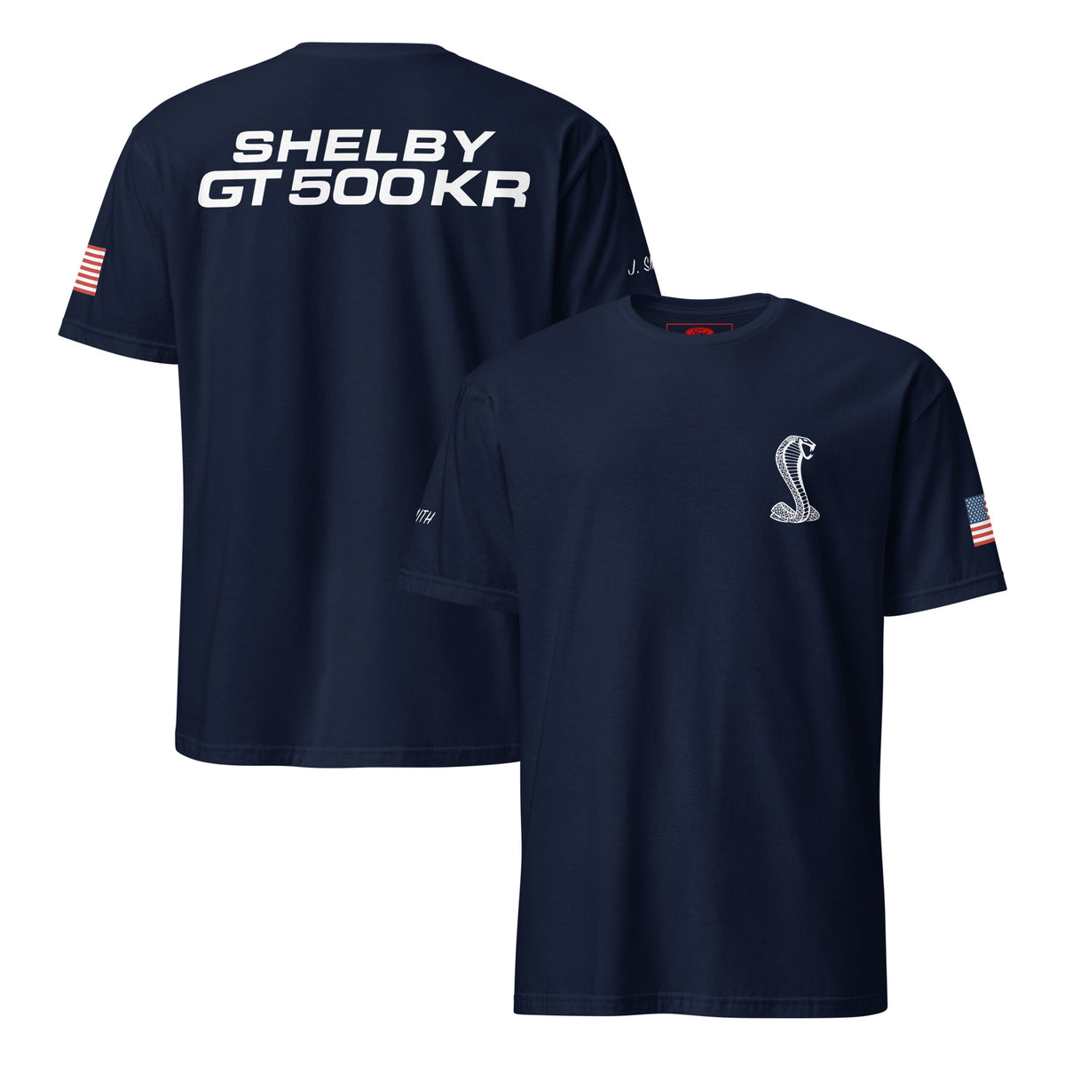 SHELBY GT500 KR Custom US Flag  T-Shirt