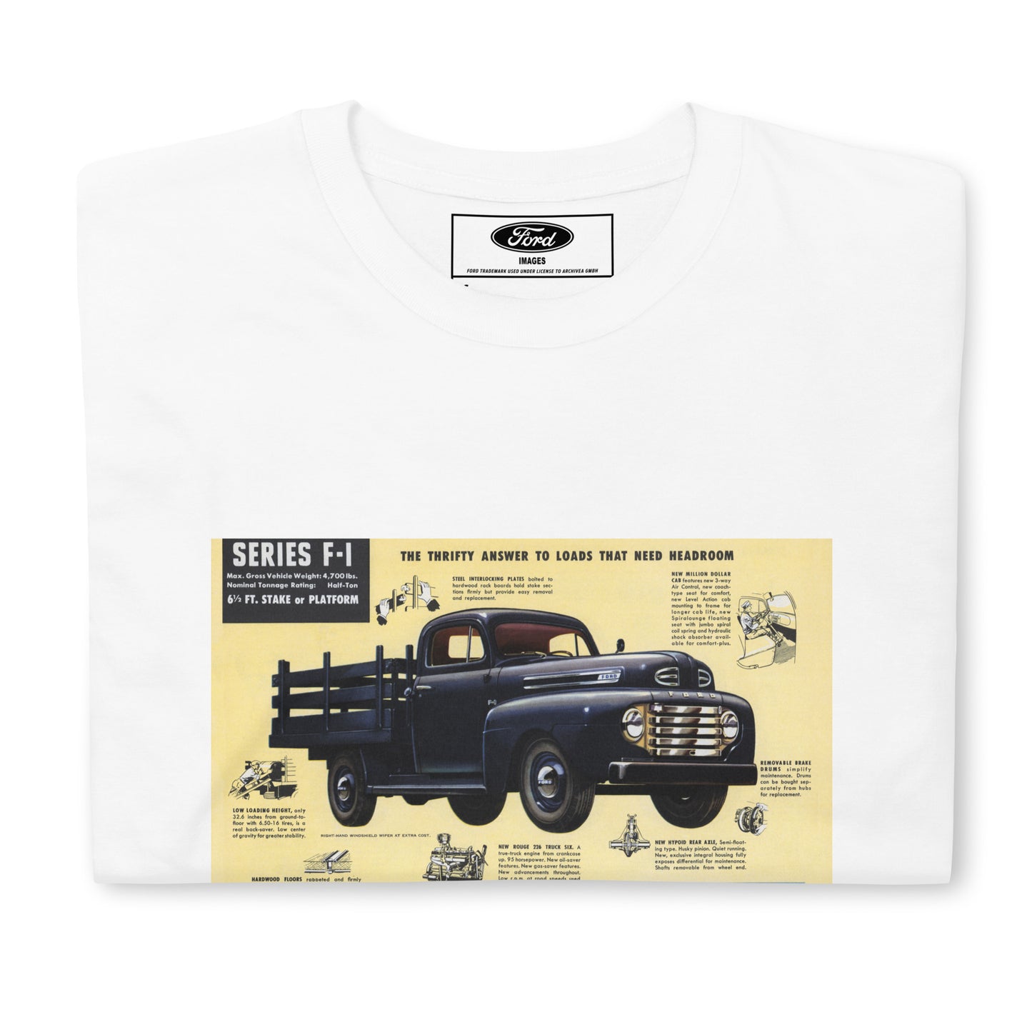 1948 F-1 Stake Bed Ford Truck Short-Sleeve T-Shirt